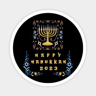 happy hanukkah 2023 - hanukkah menorah tee for hanukkah christmas (merry chrismukkah) gifts Magnet